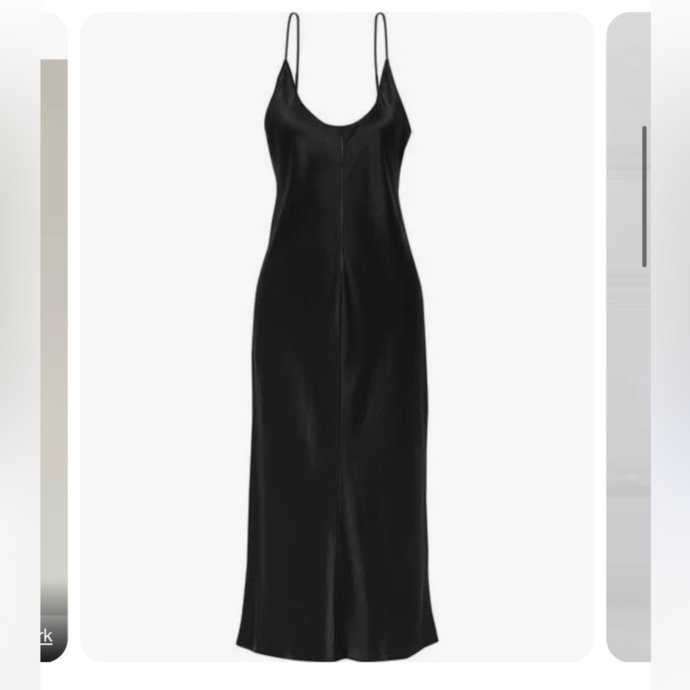 T By Alexander Wang Silk Black Slip Dress | 4/S